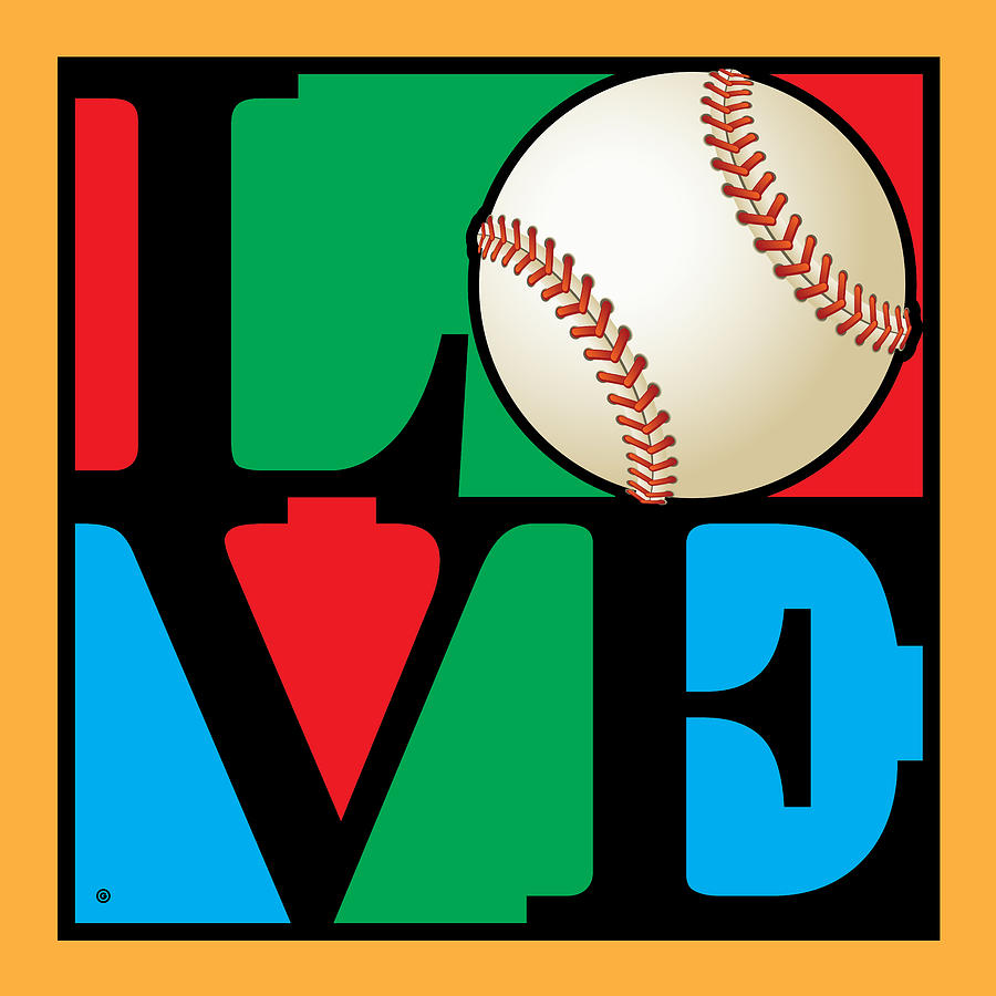 Love Baseball Digital Art by Gary Grayson