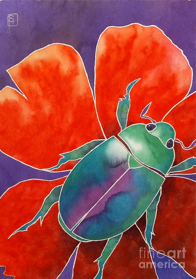 Insects Painting - Love Beetle by Robert Hooper