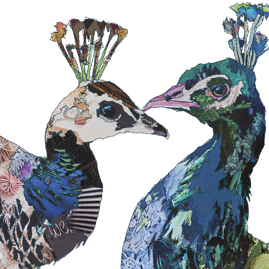 Peacock Painting - Love Birds - Peacocks by MGL Meiklejohn Graphics Licensing