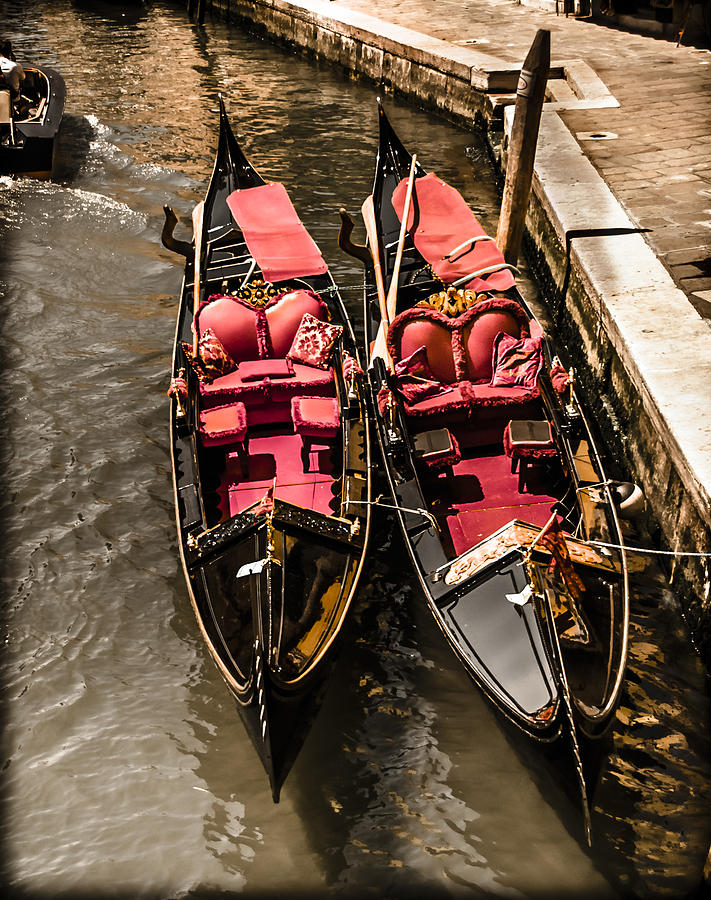 Venice, Italy - Love Boats #1 Photograph by Mark Forte