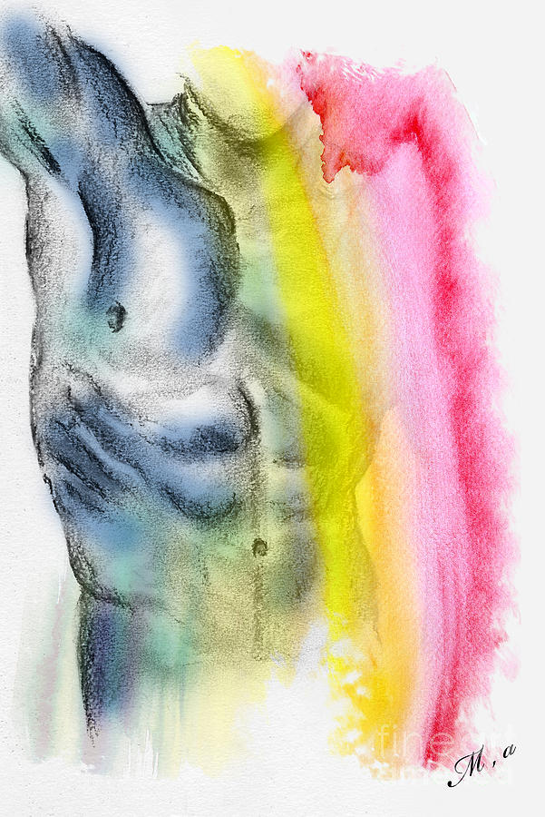 Artistic Nude Painting - Love Colors - 4 by Mark Ashkenazi Artistic Nude Painting - Love Colors - 4 by Mark Ashkenazi