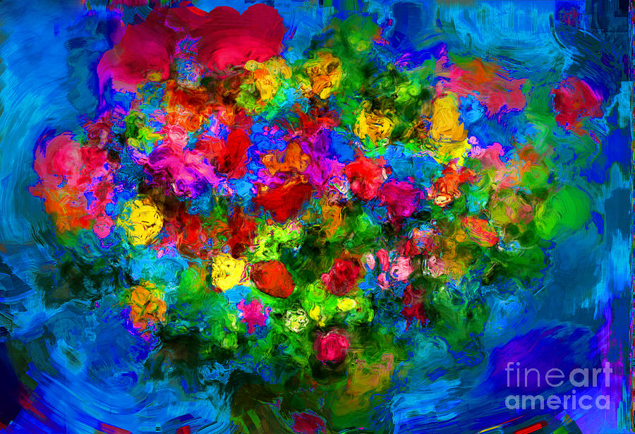 Love Flowers Mixed Media by Alan Greene