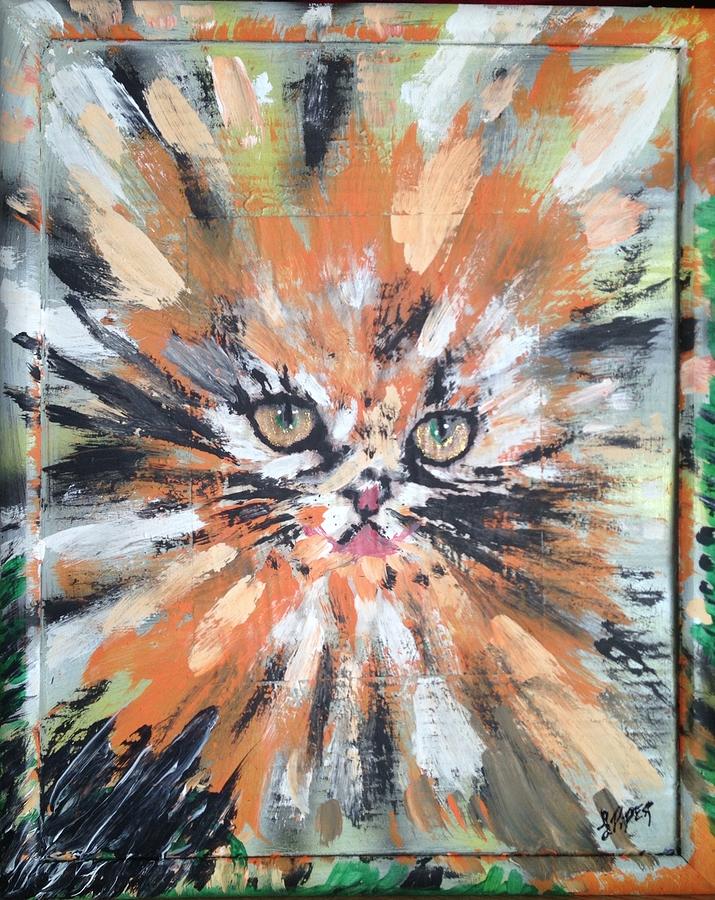 Abyssinian Cat Painting - Love for Cats by Lisa Piper