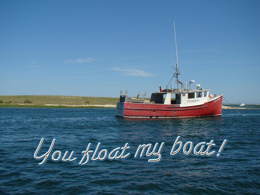 Love Greeting Card - You Float My Boat Photograph by Carol Senske