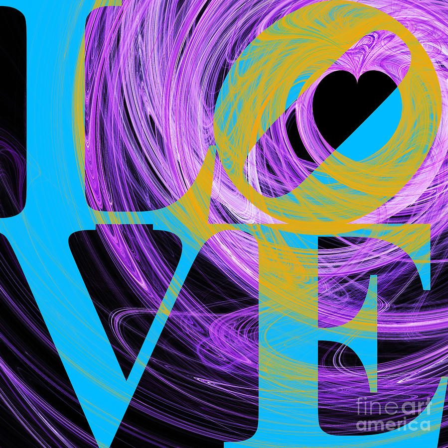 Abstract Digital Art - LOVE Heart 20130707 v2 by Wingsdomain Art and Photography