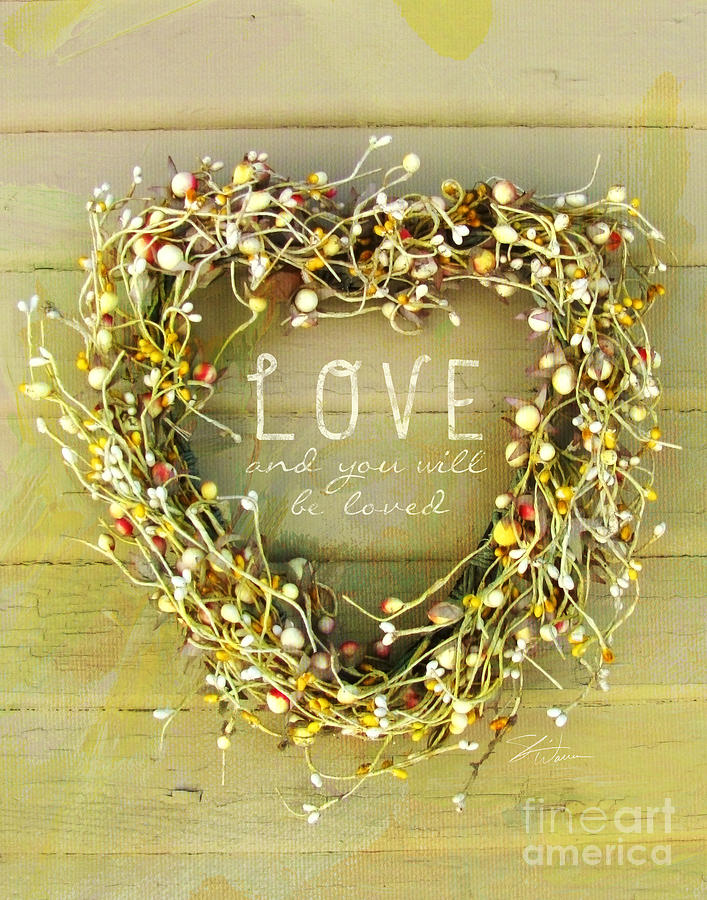 Love Heart Wreath Photograph by Shari Warren