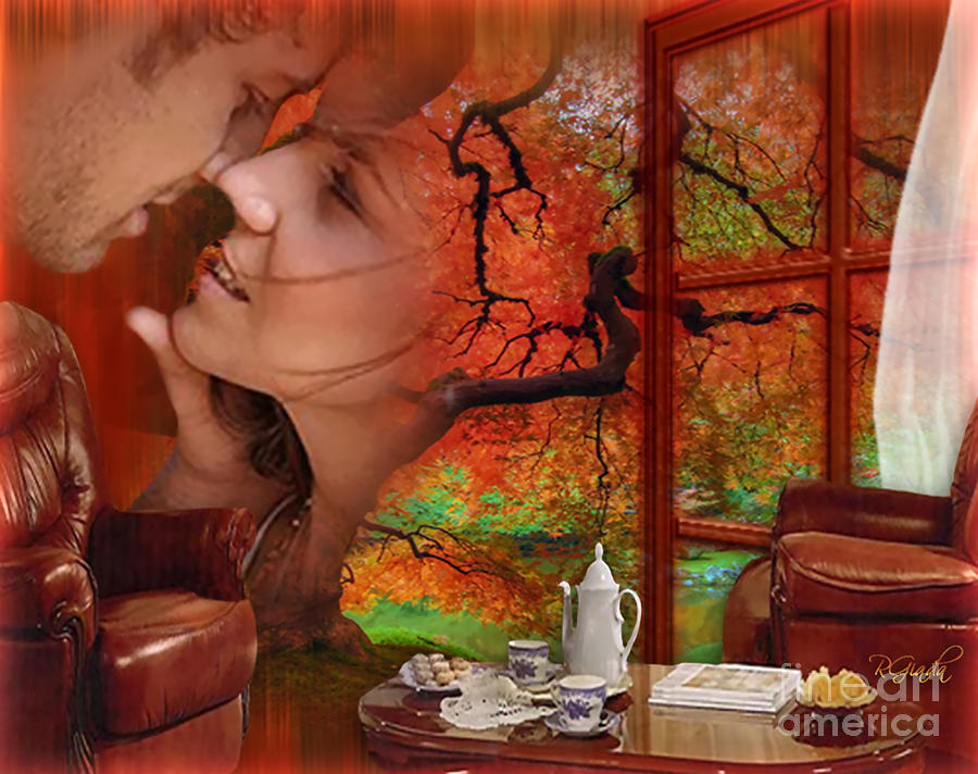 Love in autumn - digital art by Giada Rossi Digital Art by Giada Rossi