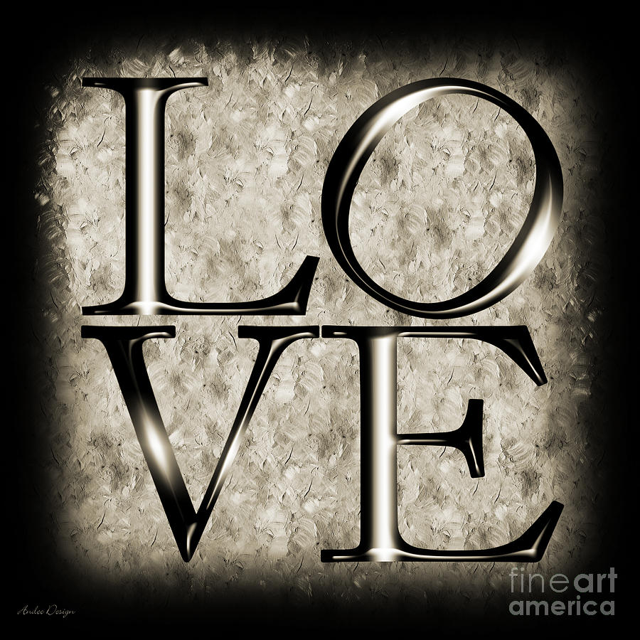 Love In Black And White Digital Art by Andee Design