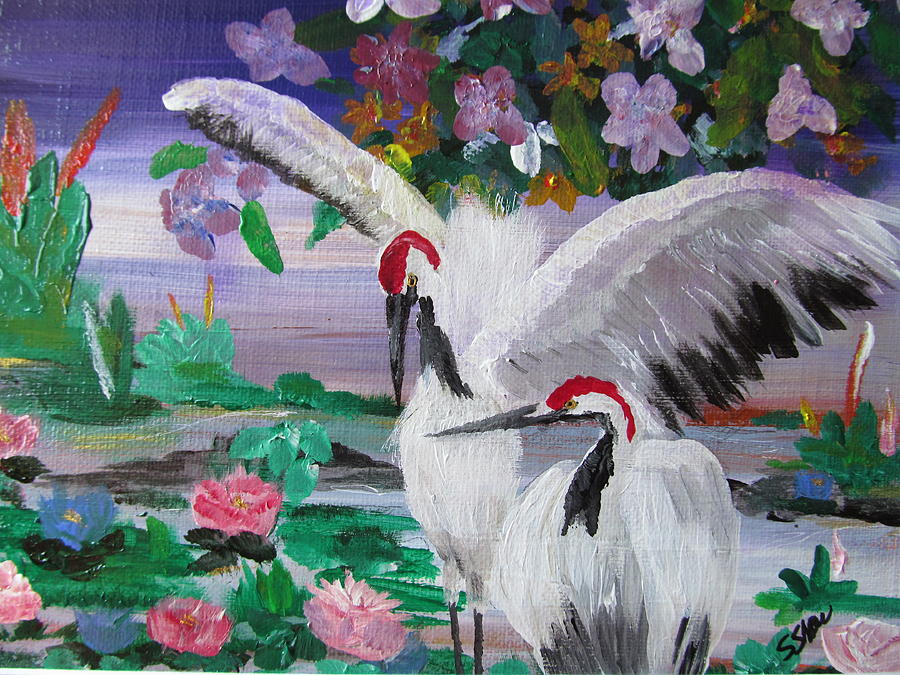 Love in Blossom Painting by Susan Voidets