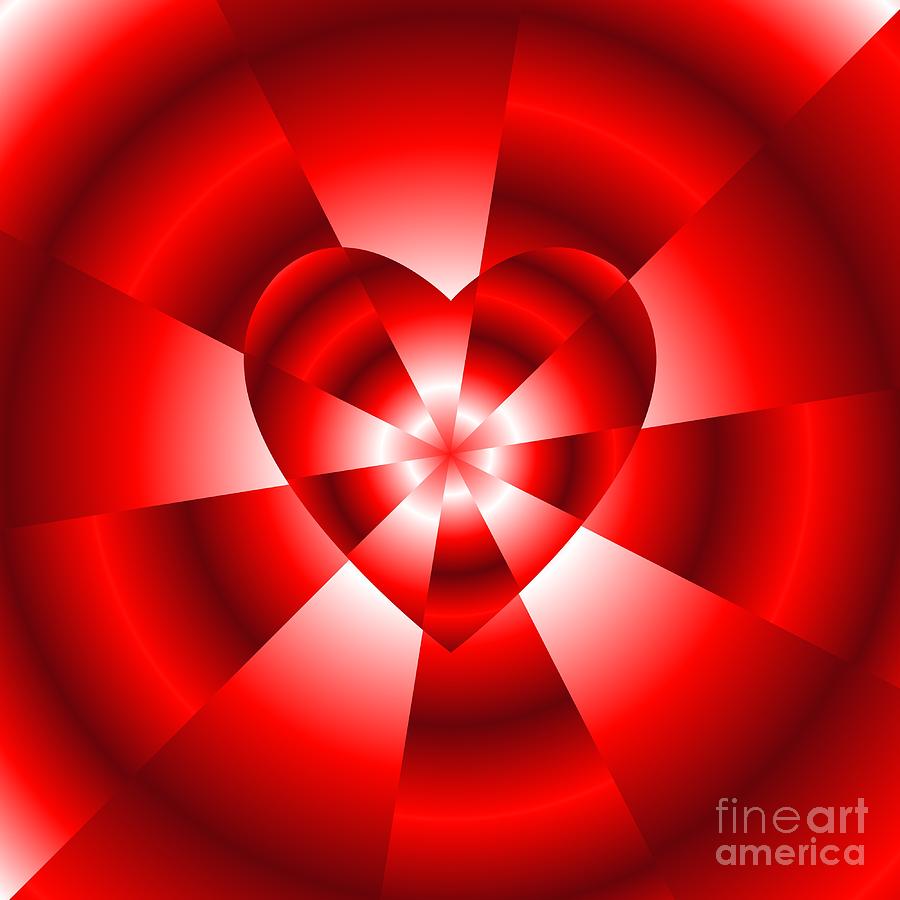 Love in Disguise Red Radiance Digital Art by Rose Santuci-Sofranko
