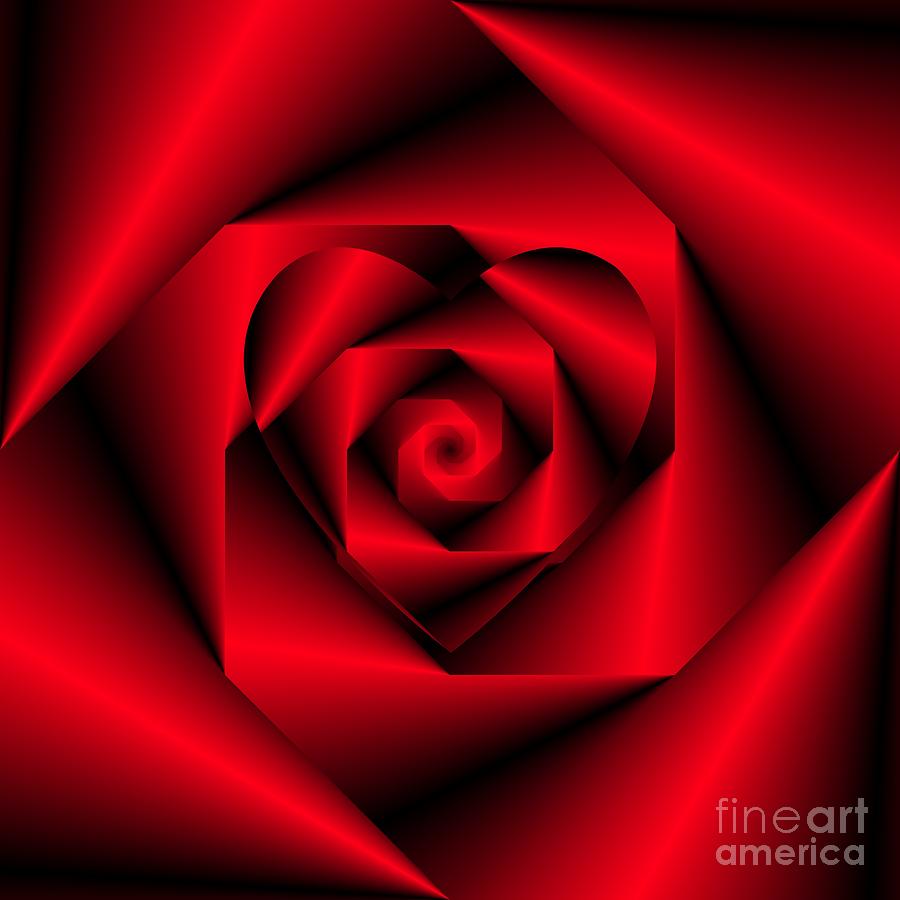 Love in Disguise The Heart of a Rose Digital Art by Rose Santuci-Sofranko