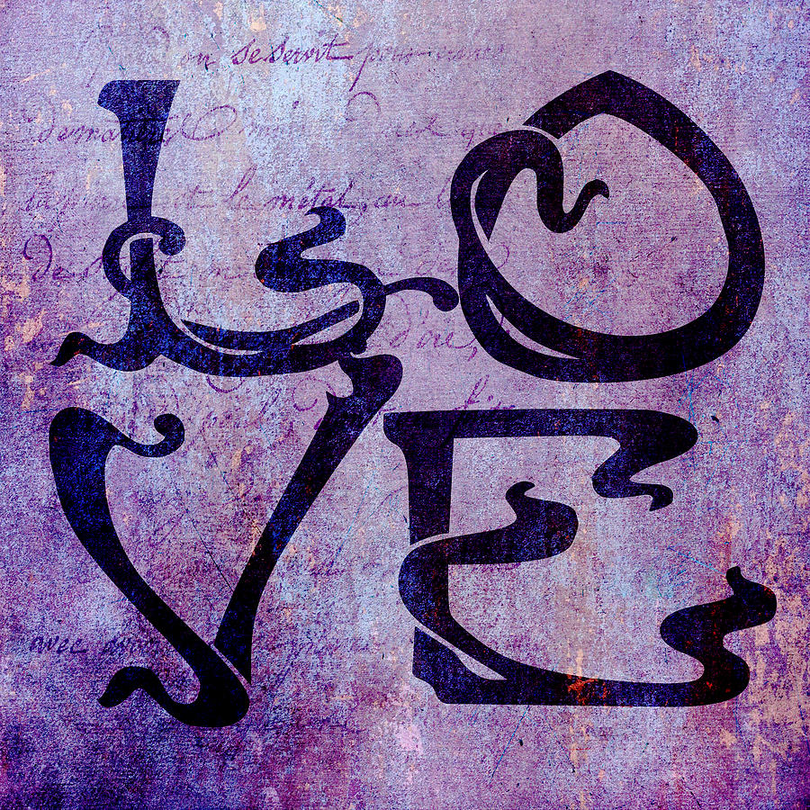 Love in Purple Digital Art by Georgia Clare
