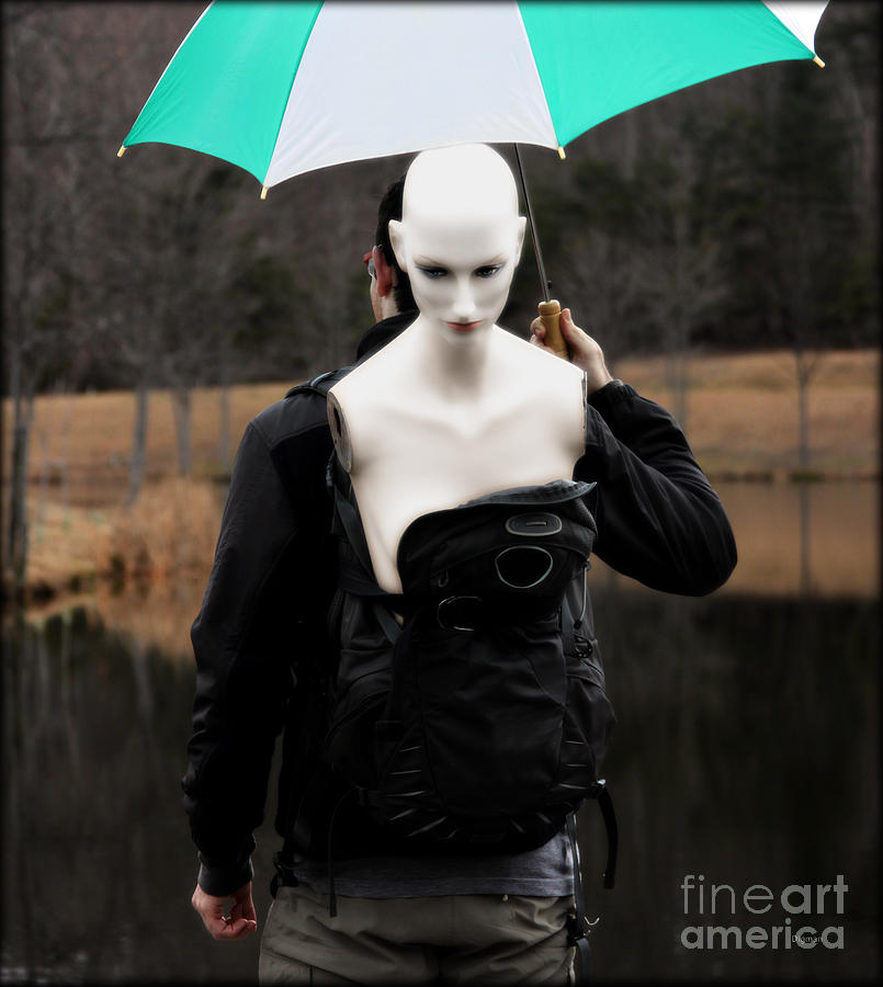 Umbrella Photograph - Love in the Twenty-First Century  by Steven Digman