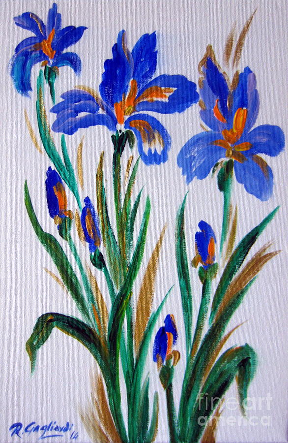 Love Irises Painting by Roberto Gagliardi