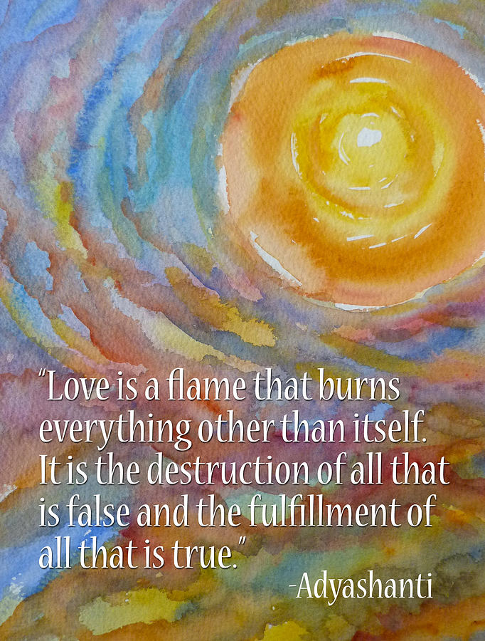Watercolor Painting - Love Is a Flame by Susan Porter