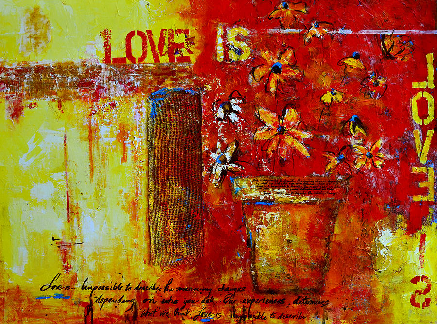 Love Is Abstract Painting by Patricia Awapara