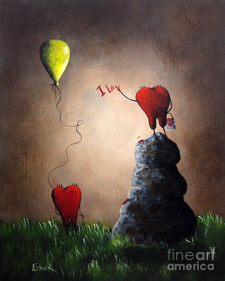 Fantasy Painting - Love Is Playful by Shawna Erback by Moonlight Art Parlour