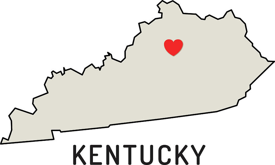 Love Kentucky State Digital Art by Chokkicx