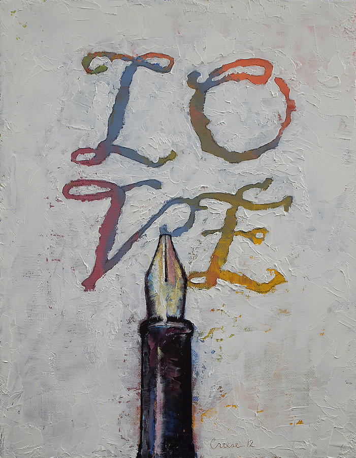 Pen Painting - Love by Michael Creese