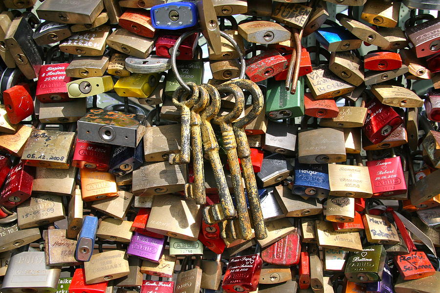 Key Photograph - Love locks at Hohenzollernbruecke by Xanat Flores