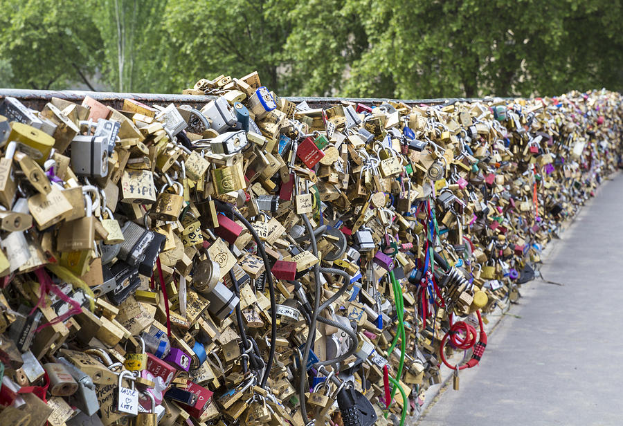 Love Locks in Paris Photograph by Georgia Clare