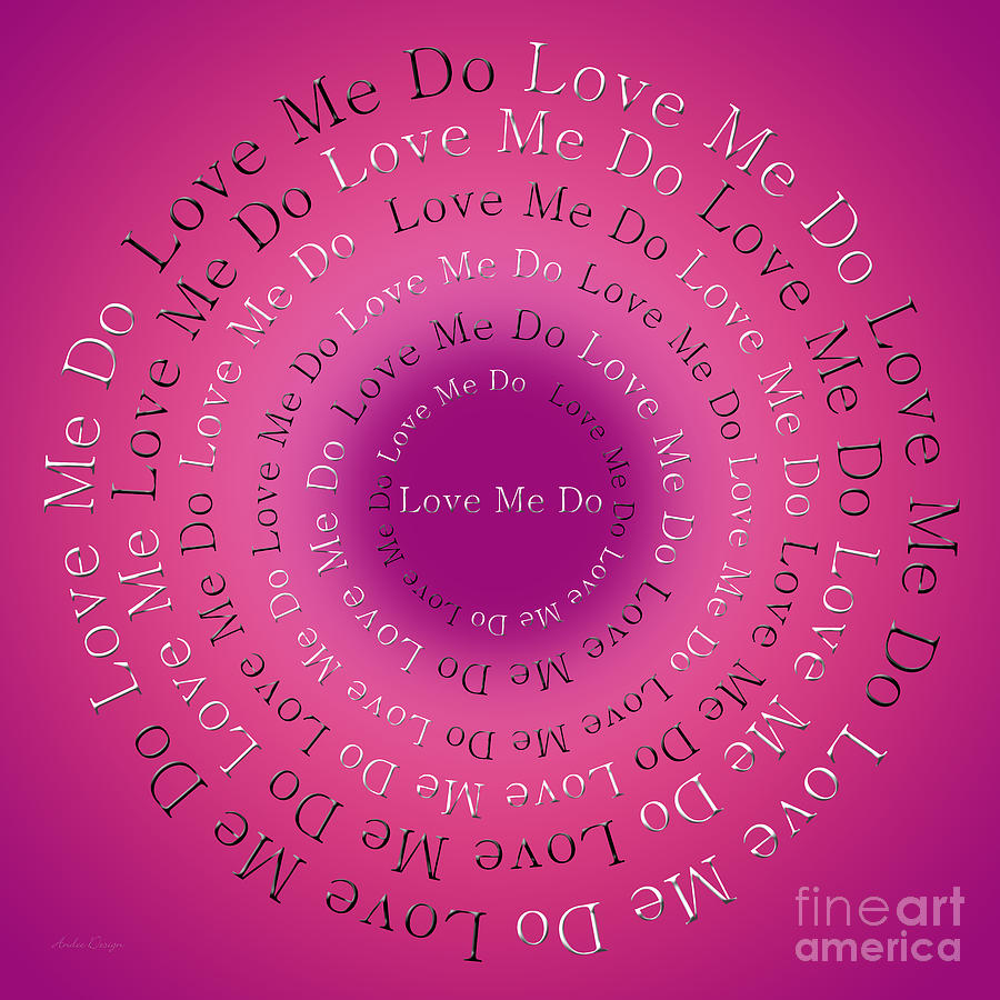 The Beatles Digital Art - Love Me Do 5 by Andee Design