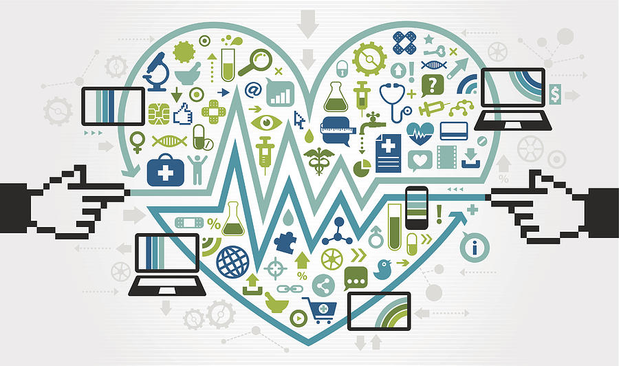 Love Mobile eHealth Communication Drawing by DrAfter123