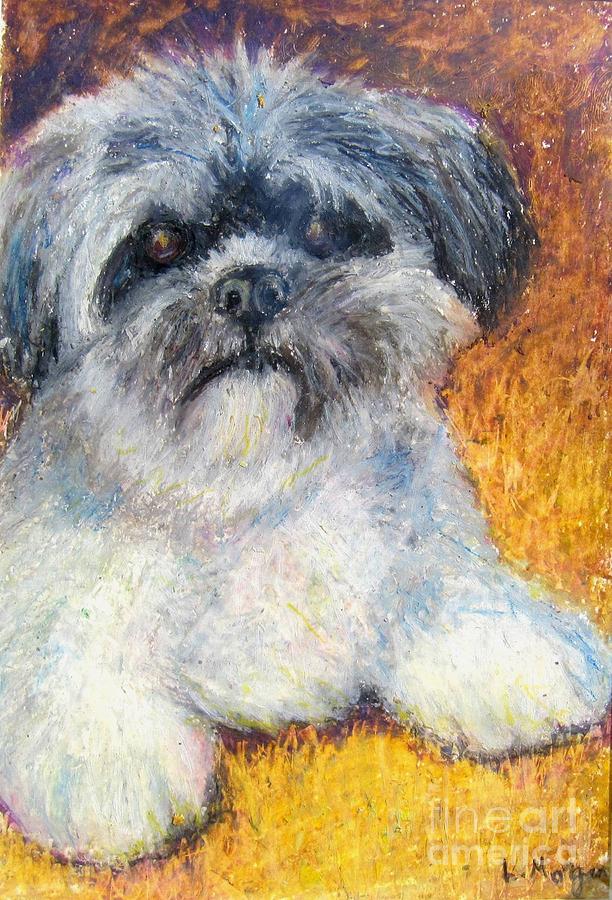Love My Lhasa Painting by Laurie Morgan