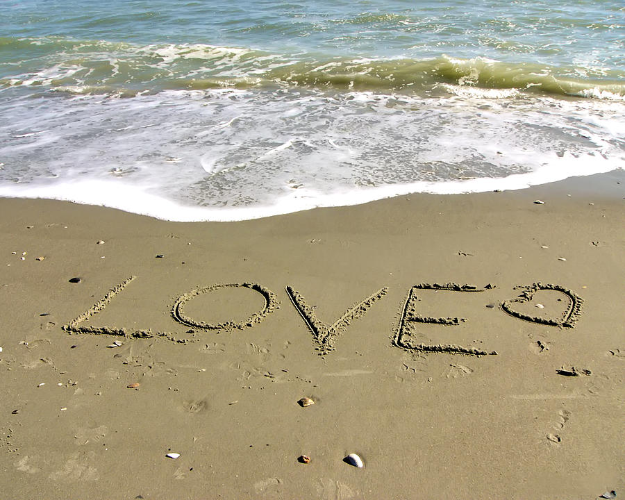 Love My Message Written in the Sand Photograph by Rhonda McDougall