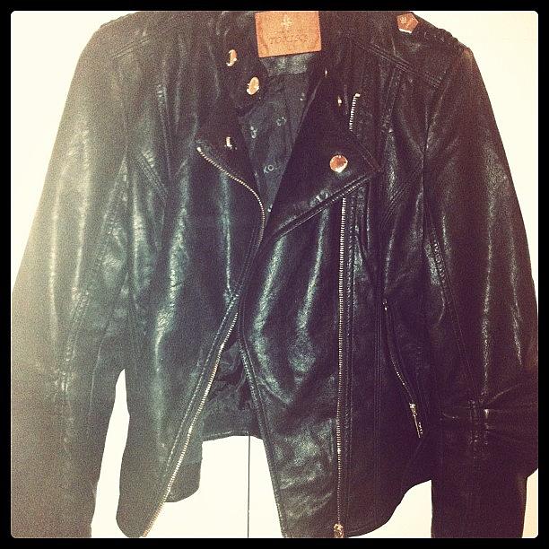 Fashion Photograph - Love My New Leather Jacket #leather by Nikki Jansen