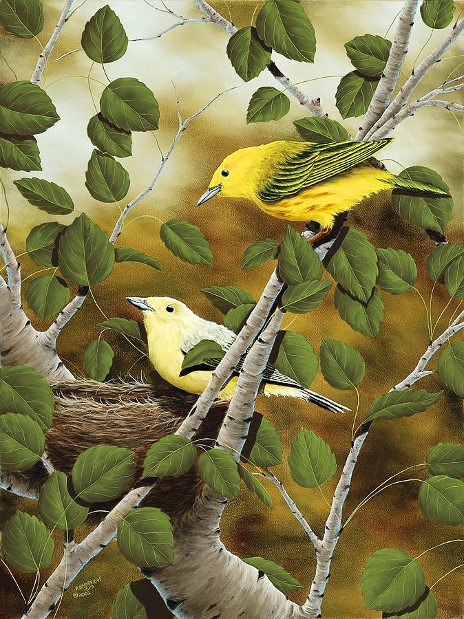 Animal Painting - Love Nest by Rick Bainbridge