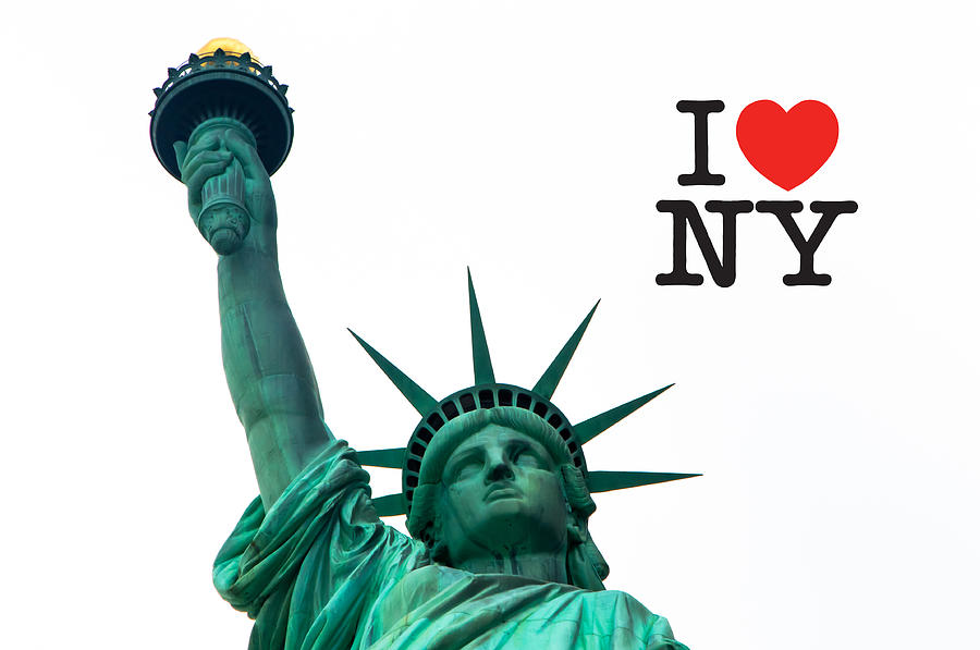 Love NY with Liberty Photograph by Alex Hiemstra