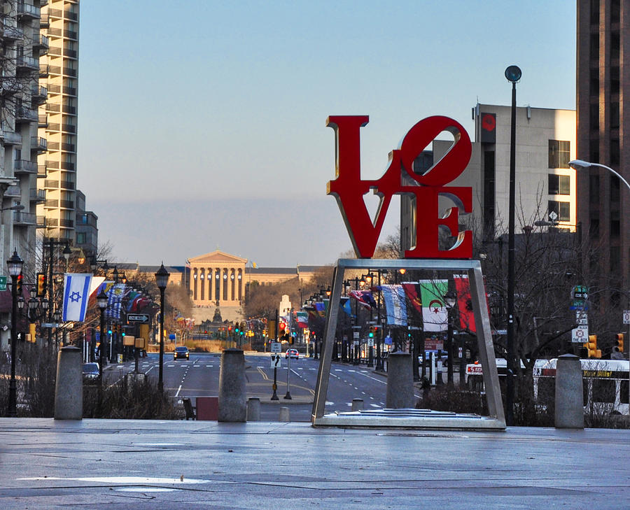 Love Park and the Parkway Photograph by Bill Cannon