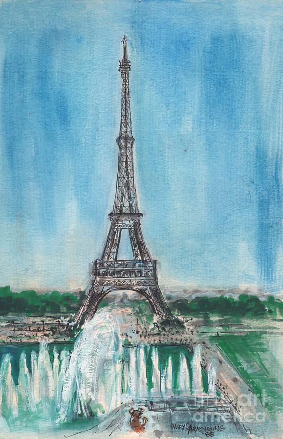 Love of the Eiffel Painting by Mary Armstrong