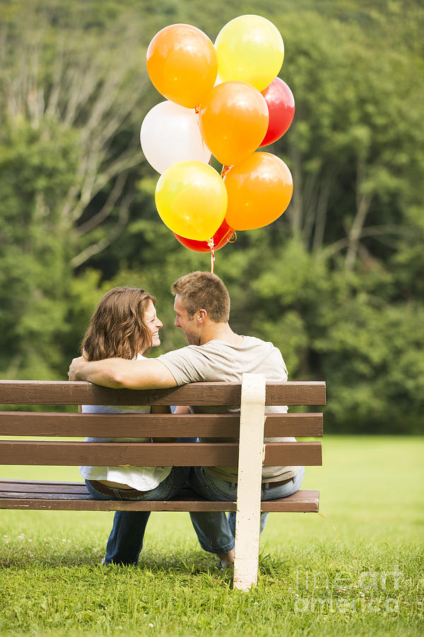 Love on a Park Bench Photograph by Diane Diederich