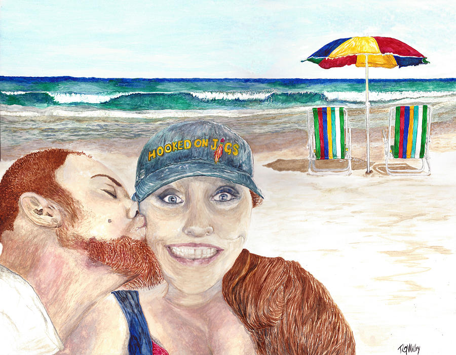 Love on the Beach Painting by Toni Willey