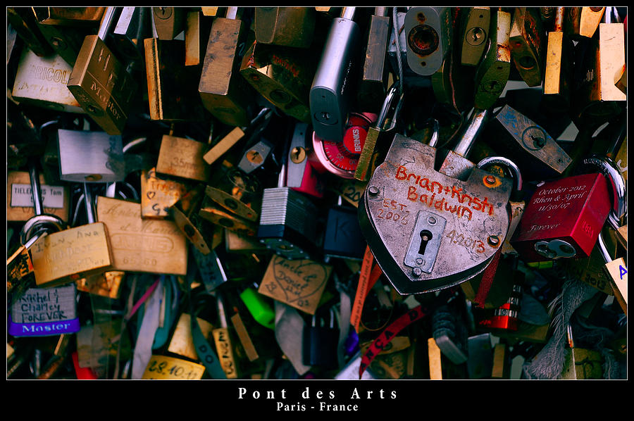 Paris Photograph - Love Padlocks on Pont des Arts in Paris by Dany Lison