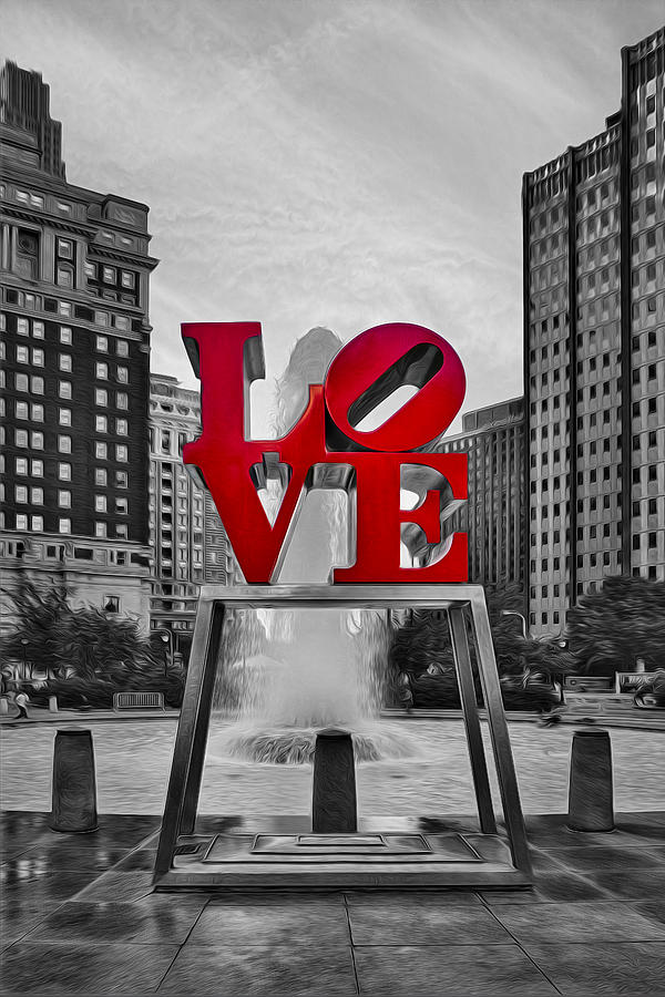 Philadelphia Photograph - Love Park II by Susan Candelario
