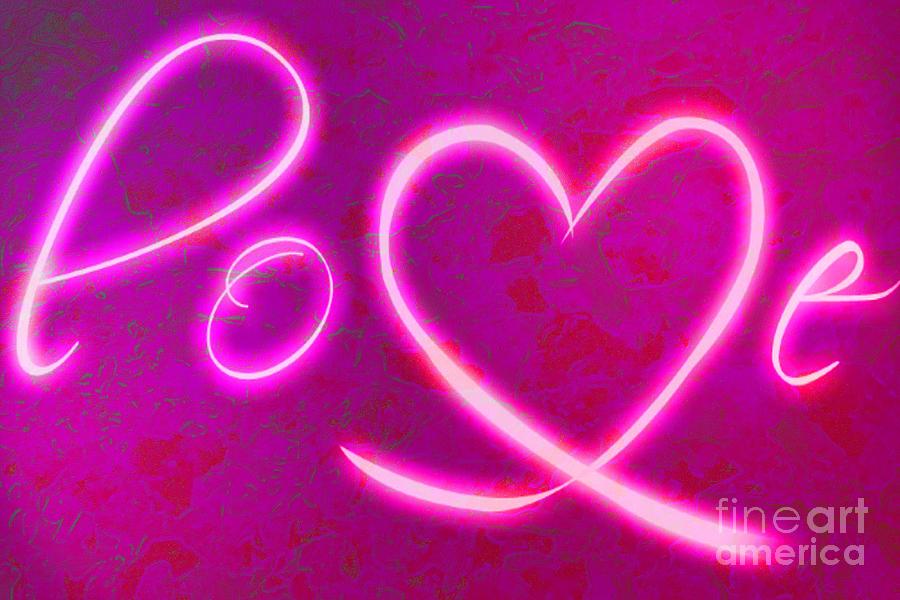 Love Pink Glow Painting by Catherine Lott - Fine Art America