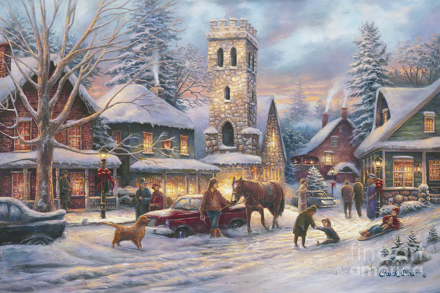 Christmas Painting - Love Runs Deep by Chuck Pinson