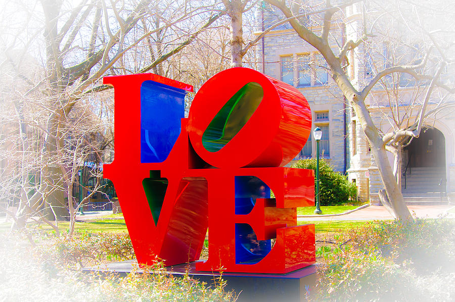 Love Sculpture - Penn Campus Photograph by Louis Dallara