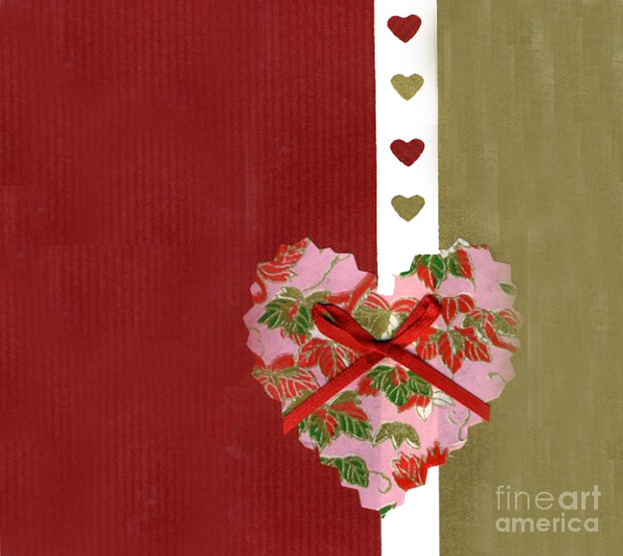 Love Series Collage - Heart #9  Mixed Media by Ellen Miffitt