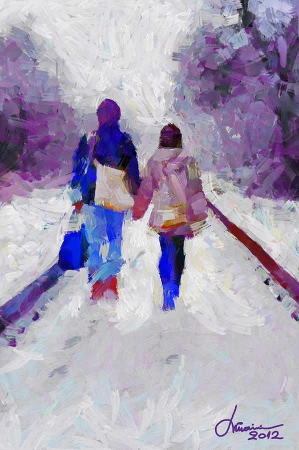 Winter Digital Art - Love Song by Vincent DiNovici