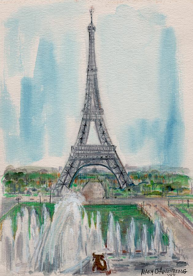Love the Eiffel 2 Painting by Mary Armstrong