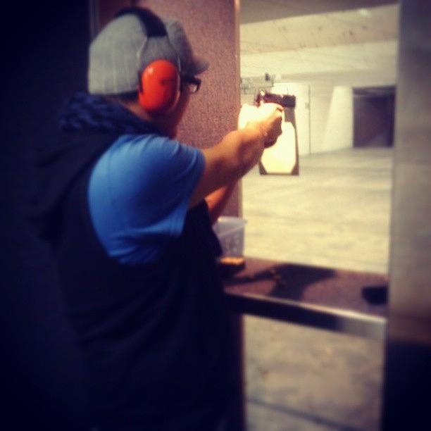 Me Photograph - Love The Gun Range. <3 #me #selfie by Andres Delgado