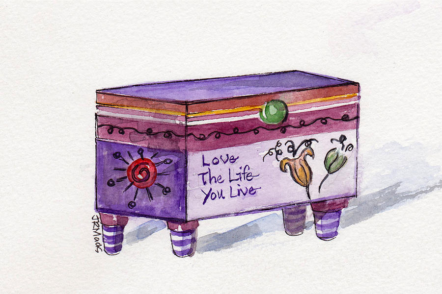 Flower Painting - Love The Life You Live by Julie Maas
