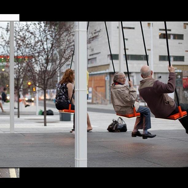 Bus Photograph - Love This... #swings At #bus Stops In by Robin Mead
