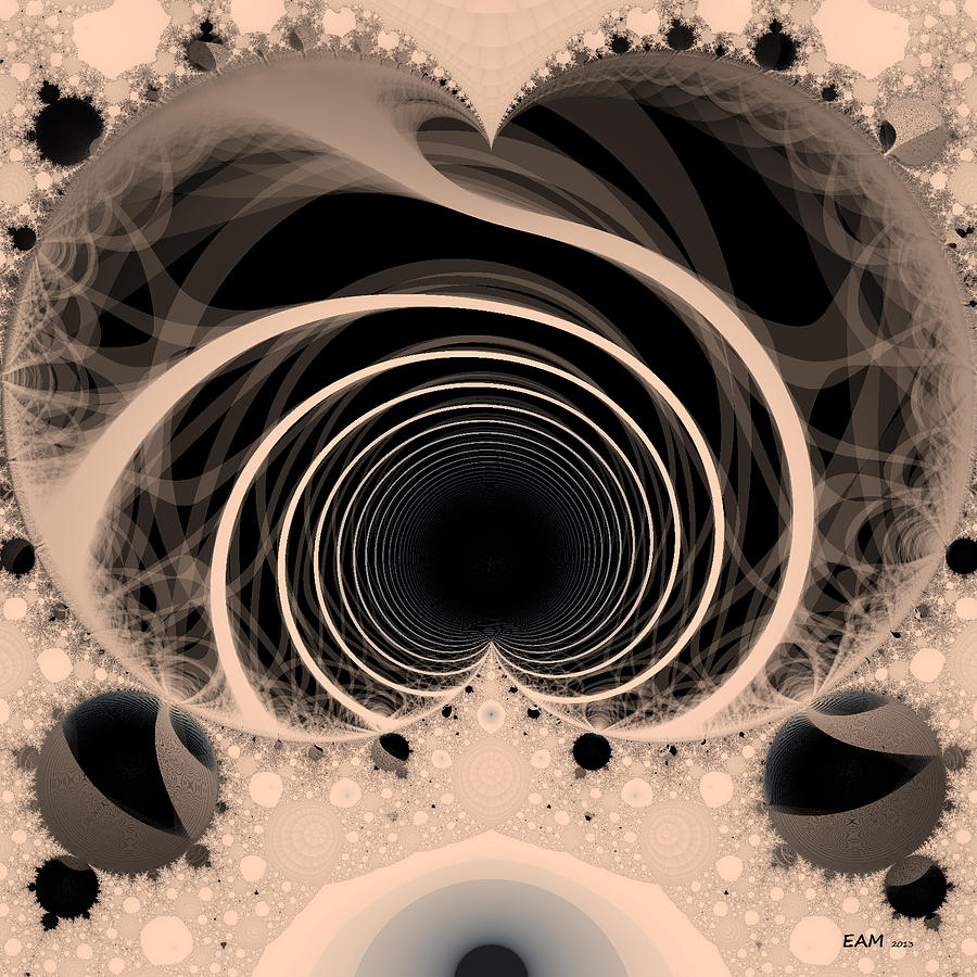 Abstract Digital Art - Love Tunnel by Elizabeth McTaggart