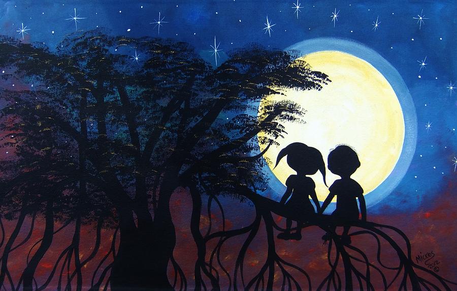 Love Under the Banyan Tree Painting by Cindy Micklos