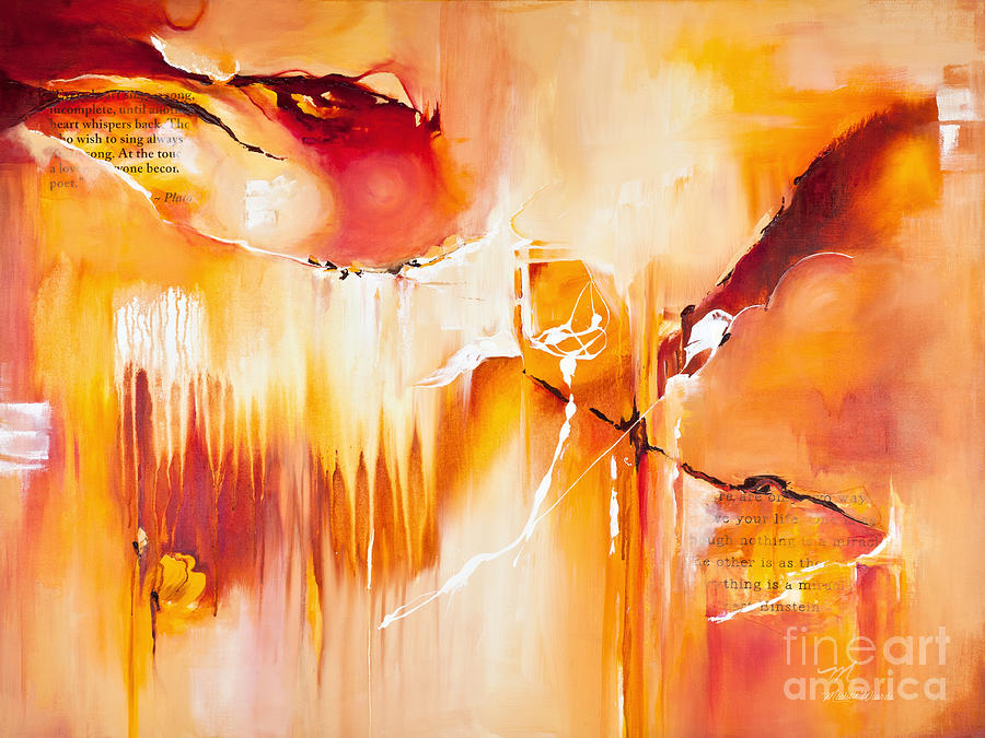 Abstract Painting - Love Wisdom and Miracles by Michelle Constantine